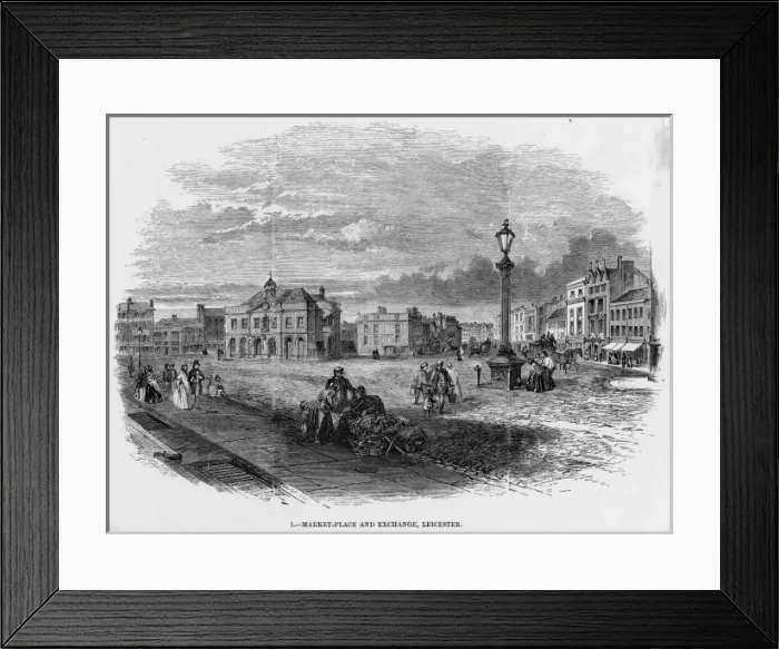 Framed Print : Leicester market place and exchange Framed Print : Leicester market place and exchange