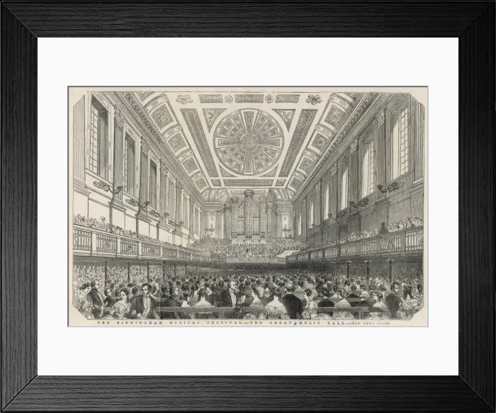 Framed Print : The Birmingham Music Festival - The Great Music Hall Framed Print : The Birmingham Music Festival - The Great Music Hall