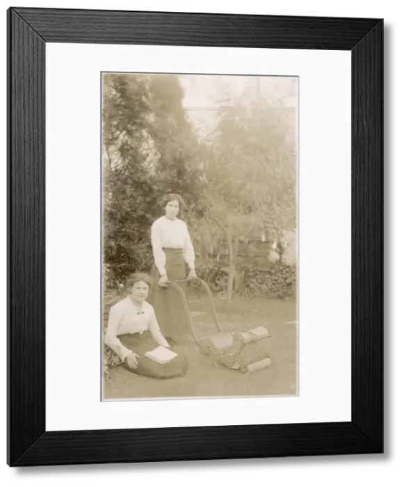 Framed Print : Relaxing in the garden, reading, gardening Framed Print : Relaxing in the garden, reading, gardening