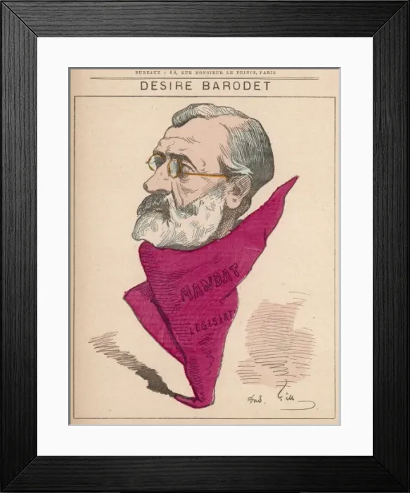 Framed Print : Claude Desire Barodet / Gill Framed Print : Claude Desire Barodet / Gill