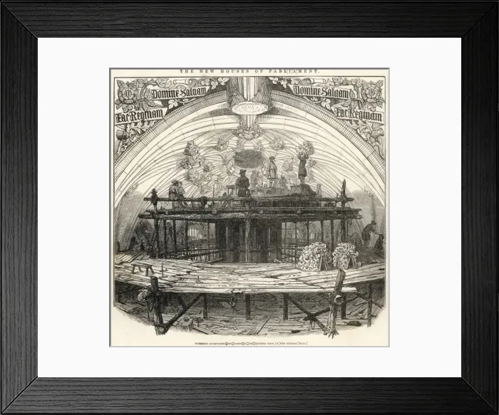 Framed Print : The new Houses of Parliament: Central Hall Framed Print : The new Houses of Parliament: Central Hall