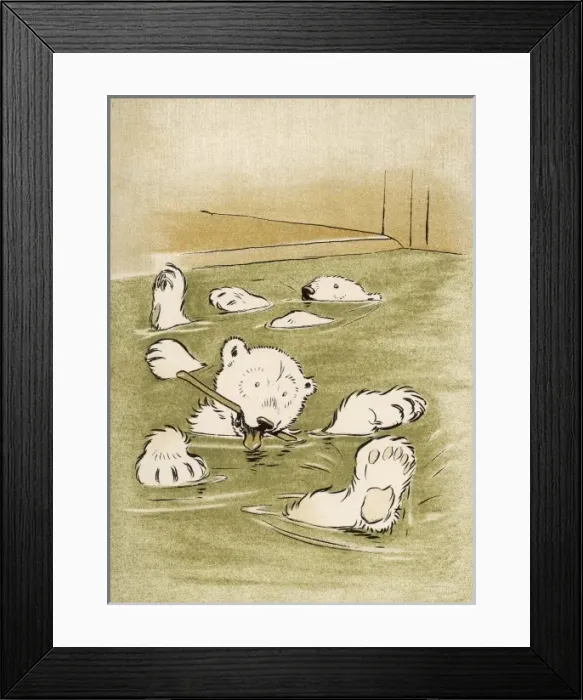 Framed Print : Polar Bear Cubs Aldin Framed Print : Polar Bear Cubs Aldin