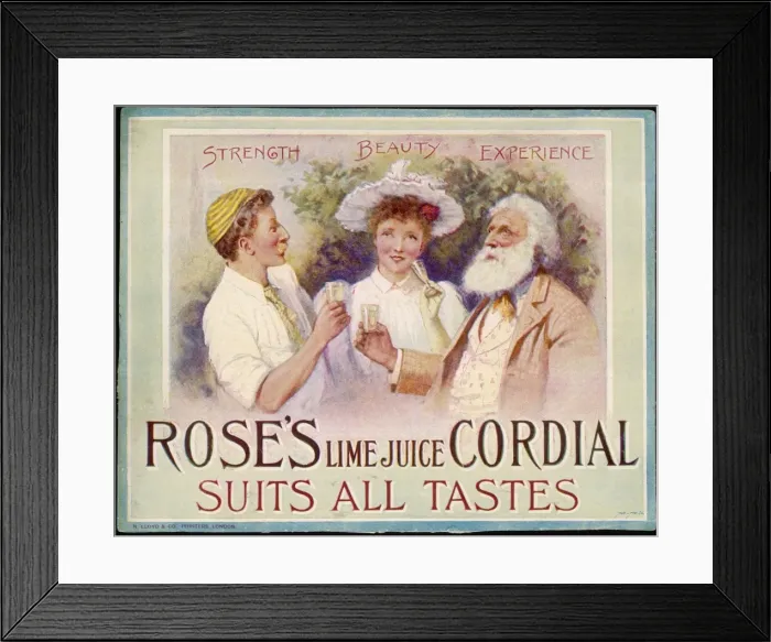 Framed Print : Advert / Lime Juice Roses Framed Print : Advert / Lime Juice Roses