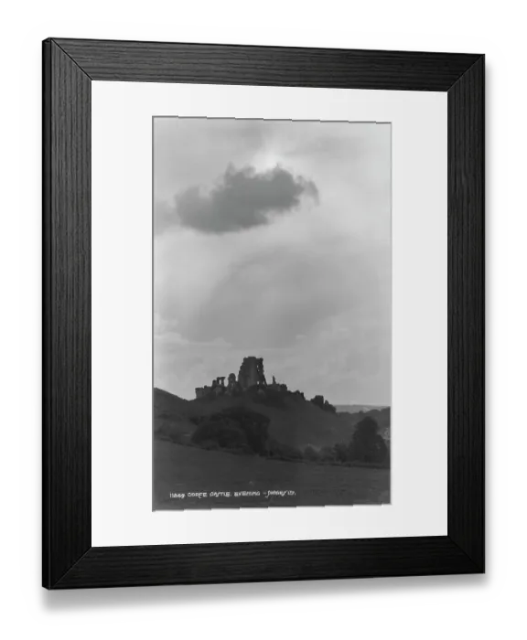Framed Print : Corfe Castle in the Evening Framed Print : Corfe Castle in the Evening