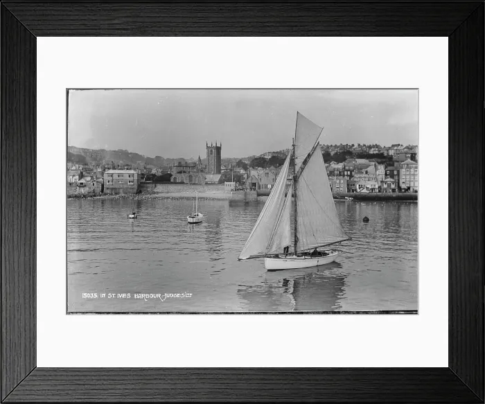 Framed Print : Sailing in St. Ives Harbour Framed Print : Sailing in St. Ives Harbour