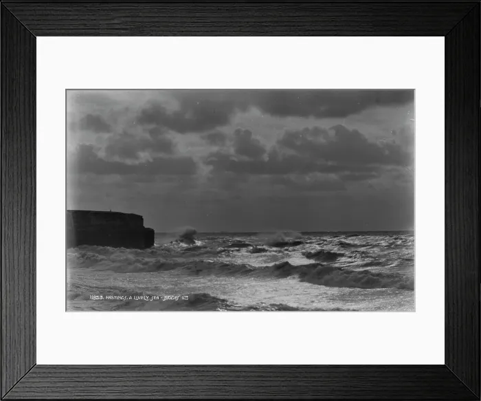 Framed Print : A Lively Sea at Hastings Framed Print : A Lively Sea at Hastings