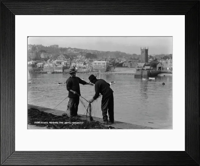 Framed Print : Mending the Nets Framed Print : Mending the Nets