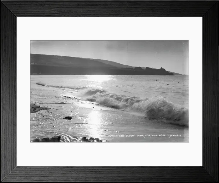 Framed Print : Sunset Over Carthew Point Framed Print : Sunset Over Carthew Point