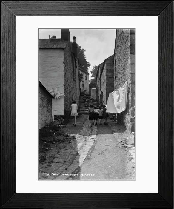 Framed Print : Children Walking Up Chapel Street Framed Print : Children Walking Up Chapel Street