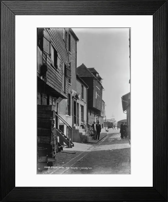 Framed Print : Old Houses in Folkestone Framed Print : Old Houses in Folkestone