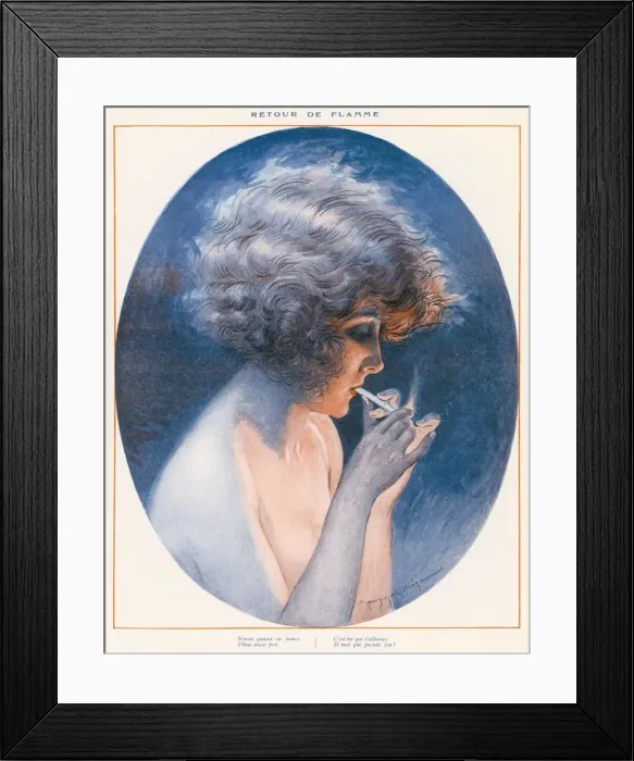 Framed Print : Lighting a Cigarette Framed Print : Lighting a Cigarette