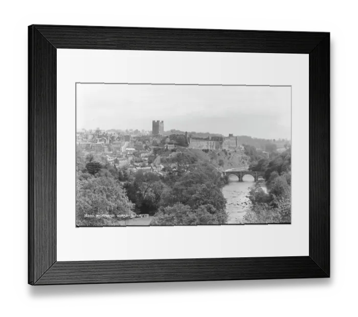 Framed Print : Aerial View of Richmond, Yorkshire Framed Print : Aerial View of Richmond, Yorkshire