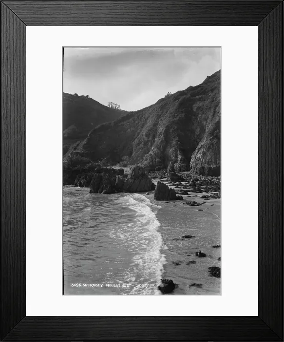 Framed Print : Scenic View of Moulin Huet Bay Framed Print : Scenic View of Moulin Huet Bay