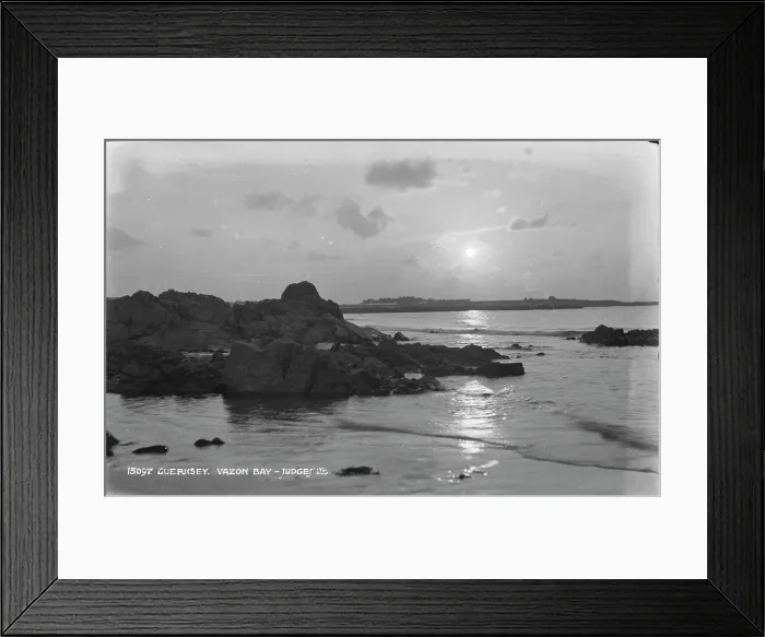 Framed Print : Sunset at Vazon Bay Framed Print : Sunset at Vazon Bay