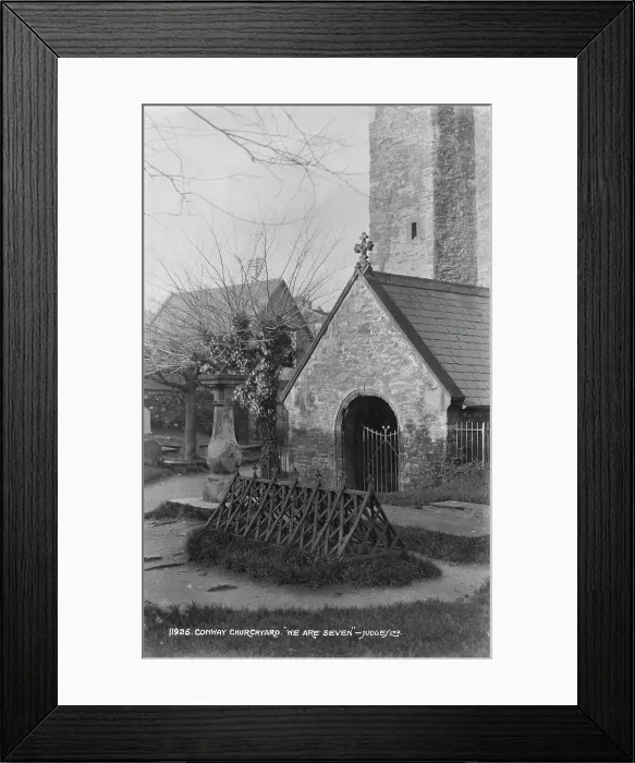 Framed Print : Conway Churchyard: We Are Seven Framed Print : Conway Churchyard: We Are Seven