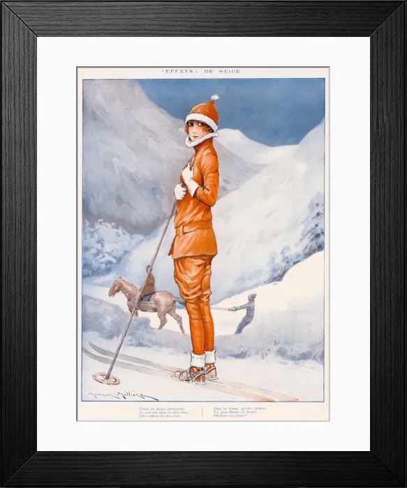 Framed Print : Christmassy Ski Outfit Framed Print : Christmassy Ski Outfit