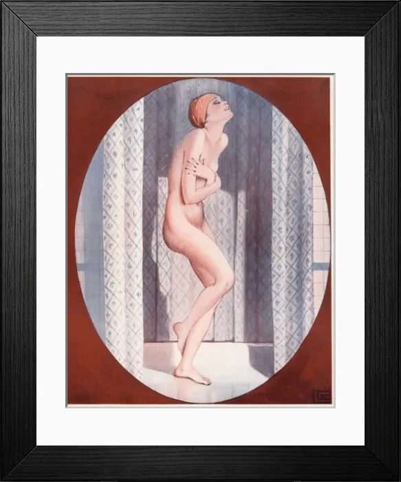 Framed Print : Woman / Cold Shower Framed Print : Woman / Cold Shower