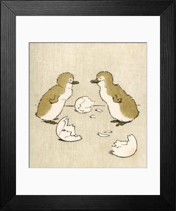 Framed Print : Penguin Chicks Aldin Framed Print : Penguin Chicks Aldin