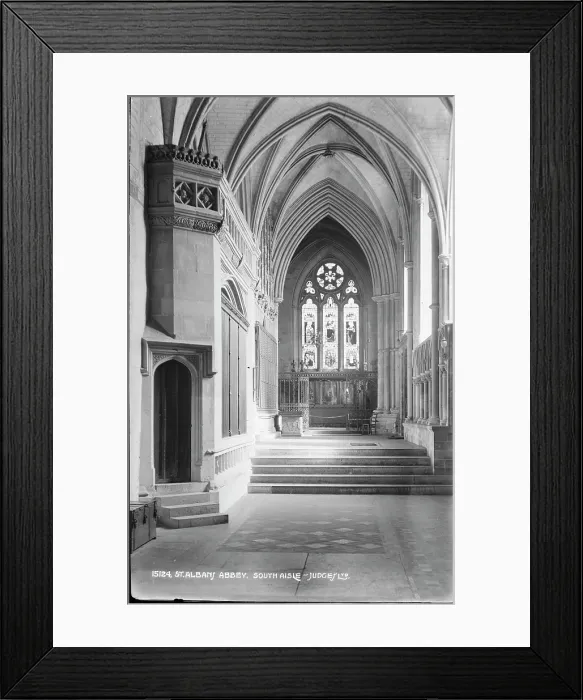 Framed Print : Interior of St. Alban's Abbey, South Aisle Framed Print : Interior of St. Alban's Abbey, South Aisle