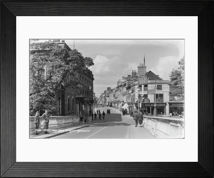 Framed Print : Bedford High Street in the Past Framed Print : Bedford High Street in the Past