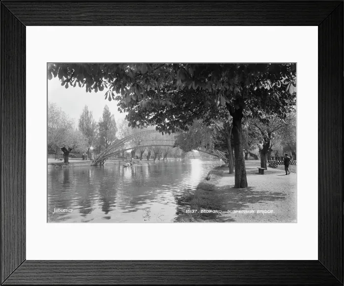 Framed Print : Bedford Suspension Bridge Framed Print : Bedford Suspension Bridge