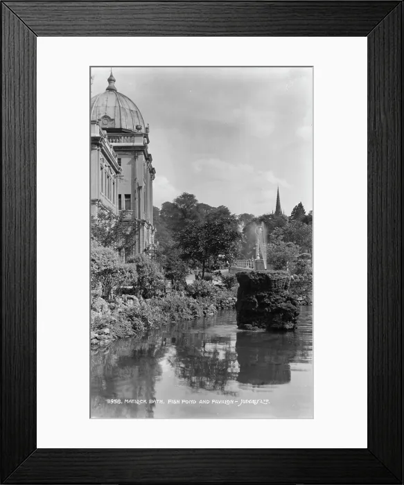 Framed Print : Matlock Bath Fish Pond and Pavilion Framed Print : Matlock Bath Fish Pond and Pavilion