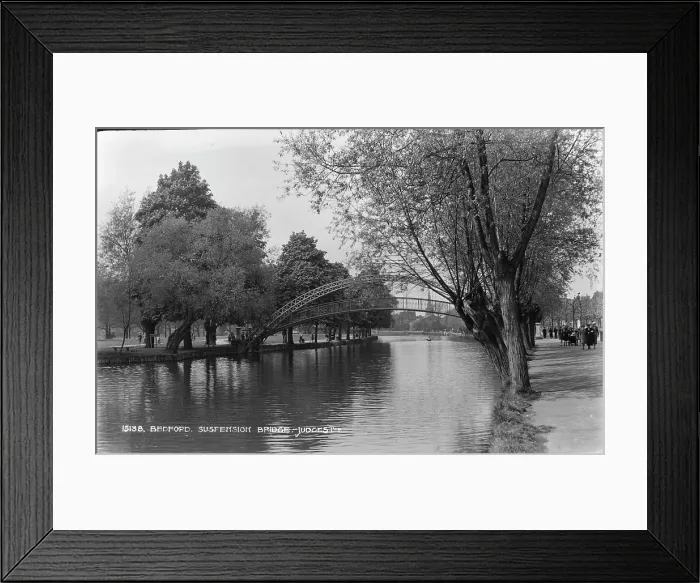Framed Print : Suspension Bridge in Bedford Framed Print : Suspension Bridge in Bedford