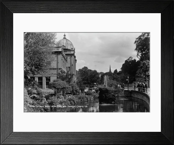 Framed Print : Fish Pond and Pavilion in Matlock Bath