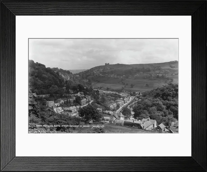 Framed Print : View of Matlock Bath from Heights of Jacob Framed Print : View of Matlock Bath from Heights of Jacob