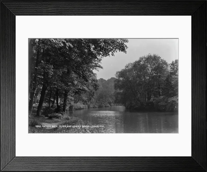 Framed Print : River and Lovers Walks in Matlock Bath Framed Print : River and Lovers Walks in Matlock Bath