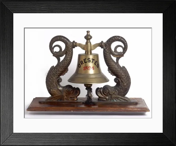 Framed Print : Ships bell for the Orestes, 1894 Framed Print : Ships bell for the Orestes, 1894