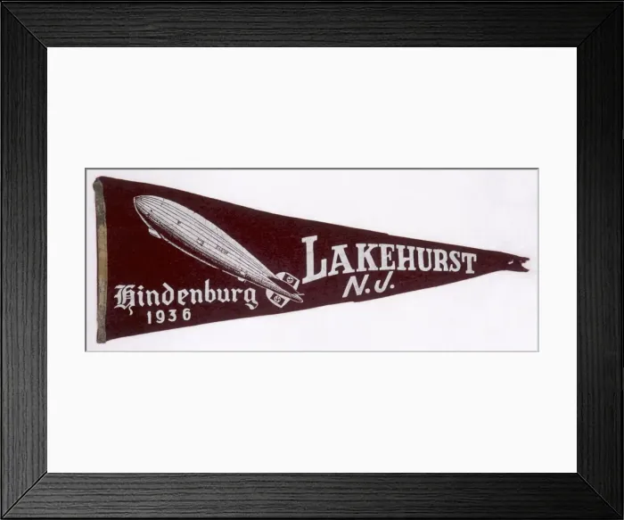 Framed Print : Flag commemorating the Hindenburg Framed Print : Flag commemorating the Hindenburg