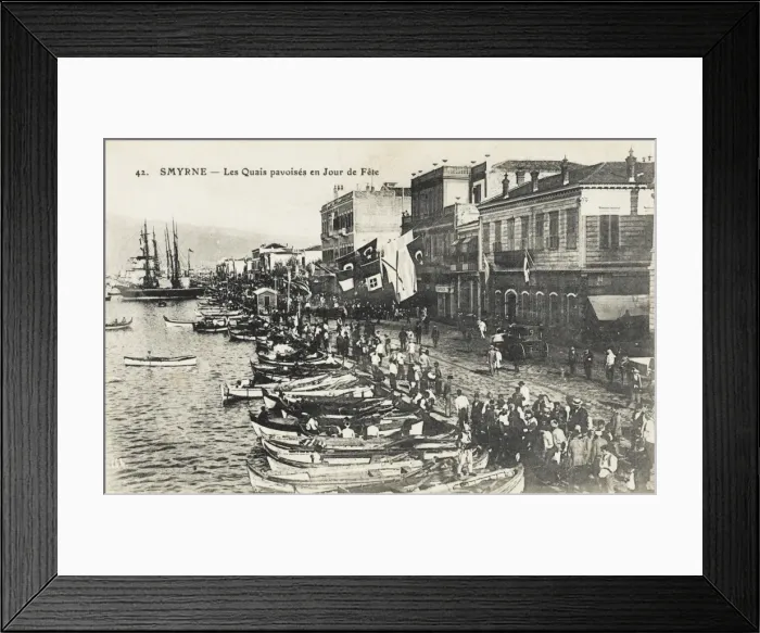 Framed Print : Izmir, Turkey - Quayside dressed with flags Framed Print : Izmir, Turkey - Quayside dressed with flags