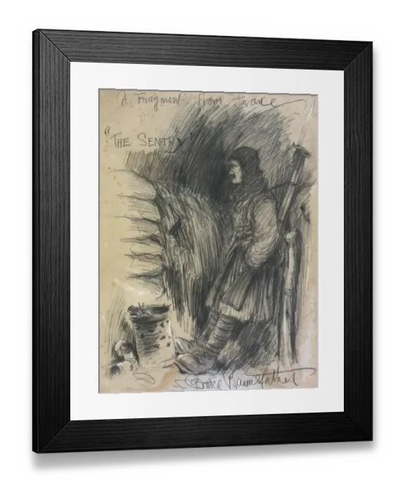 Framed Print : The Sentry by Bruce Bairnsfather Framed Print : The Sentry by Bruce Bairnsfather