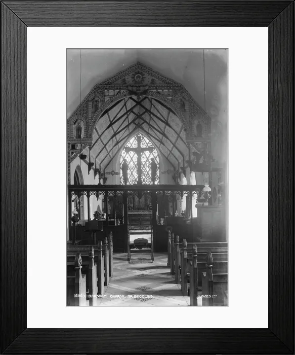 Framed Print : Interior of Barsham Church Framed Print : Interior of Barsham Church