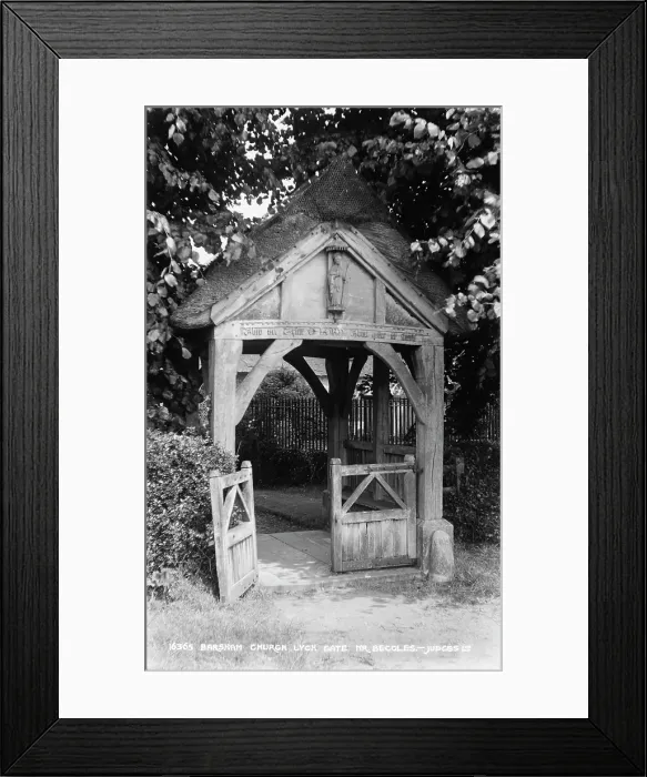 Framed Print : Barsham Church Lych Gate Framed Print : Barsham Church Lych Gate