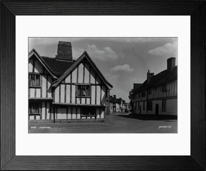 Framed Print : Historic Lavenham Street Scene Framed Print : Historic Lavenham Street Scene