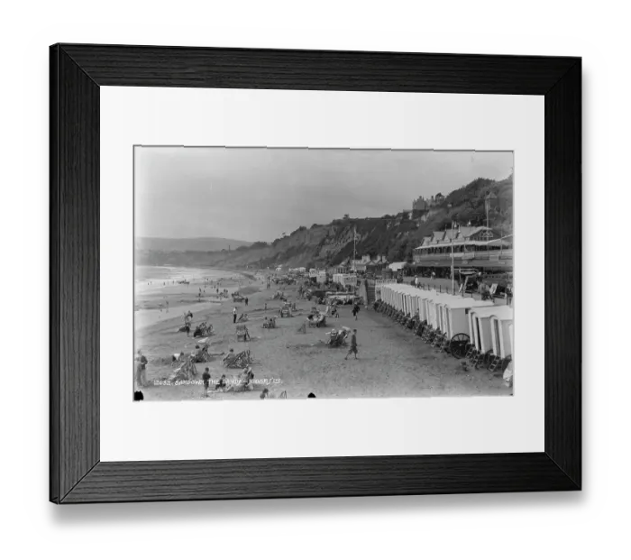 Framed Print : Sandown Beach Scene Framed Print : Sandown Beach Scene