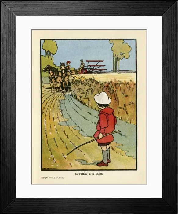 Framed Print : Cutting the Corn Framed Print : Cutting the Corn