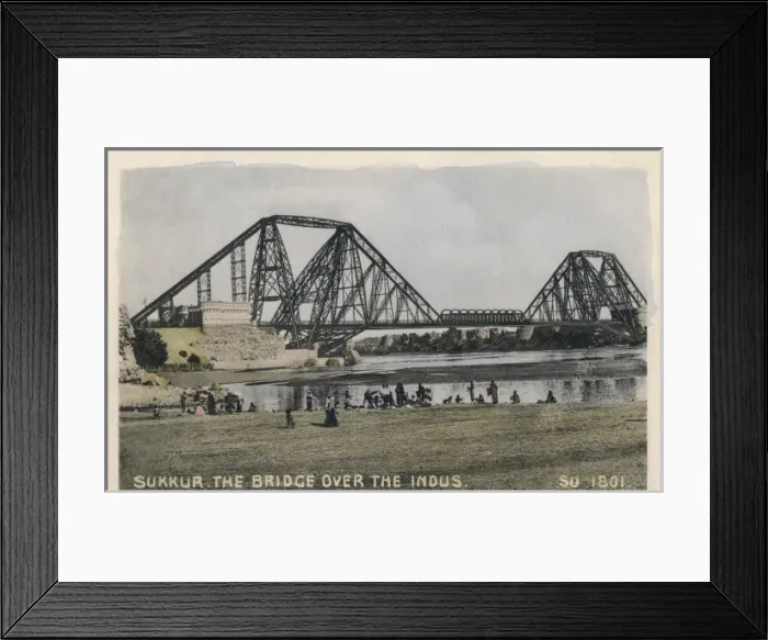 Framed Print : Pakistan - Sukkur - The Bridge over the Indus Framed Print : Pakistan - Sukkur - The Bridge over the Indus