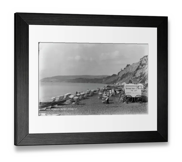 Framed Print : Sandown Beach Scene Framed Print : Sandown Beach Scene
