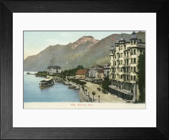 Framed Print : Lake Lucerne, Switzerland - Brunnen Framed Print : Lake Lucerne, Switzerland - Brunnen