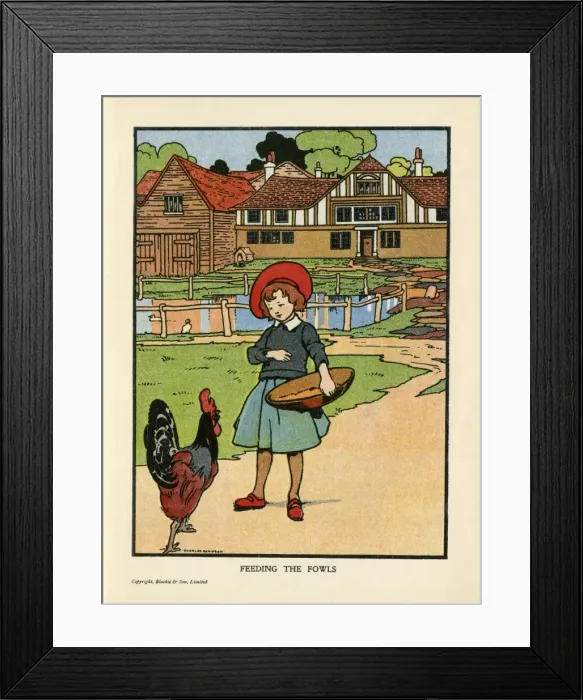 Framed Print : Feeding the Fowls Framed Print : Feeding the Fowls