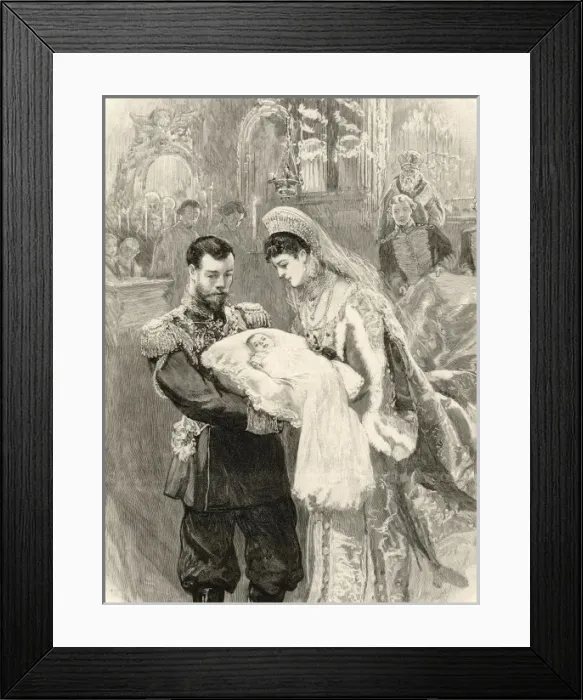 Framed Print : The baptism of the Tsar Nicholas IIs daughter Framed Print : The baptism of the Tsar Nicholas IIs daughter