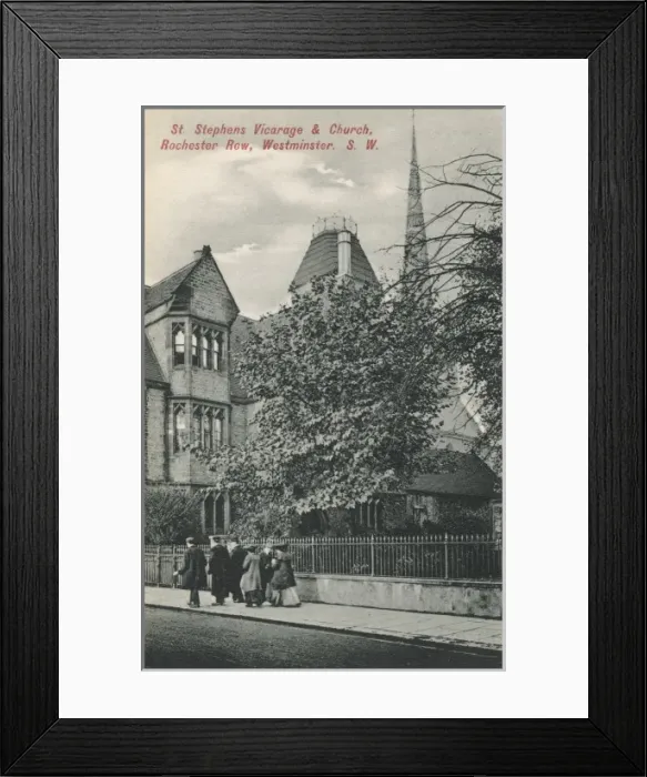 Framed Print : St Stephens Vicarage and Church, London Framed Print : St Stephens Vicarage and Church, London