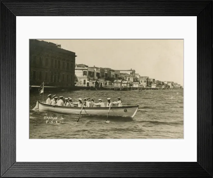 Framed Print : Royal Naval oarsmen returning to their ship Framed Print : Royal Naval oarsmen returning to their ship
