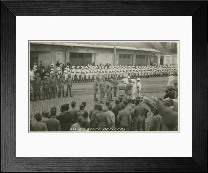 Framed Print : Official parade with Allied Staff Officers - Turkey Framed Print : Official parade with Allied Staff Officers - Turkey