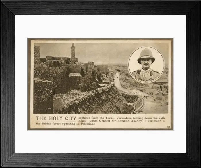 Framed Print : Jerusalem following capture by the British Framed Print : Jerusalem following capture by the British