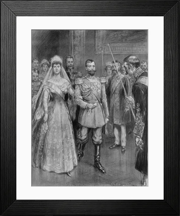 Framed Print : The christening of the infant Tsarevitch Framed Print : The christening of the infant Tsarevitch