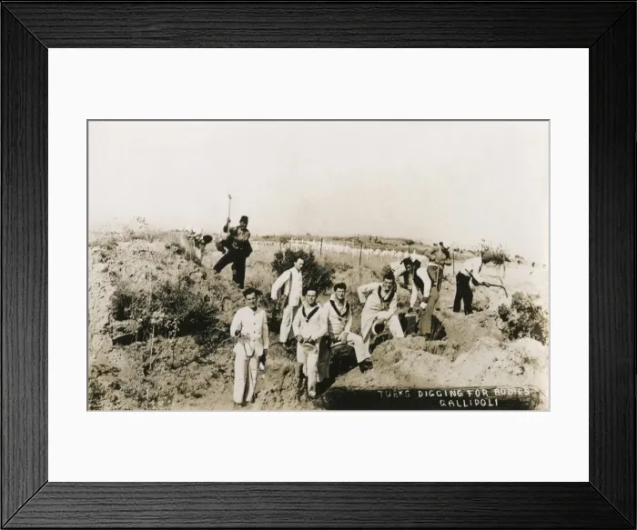 Framed Print : Australian Sailors visiting Gallipoli Sites Framed Print : Australian Sailors visiting Gallipoli Sites